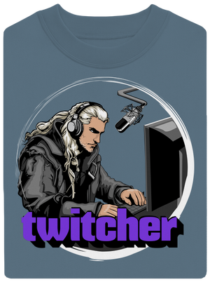 Twitcher unisex mikina bez kapucne Nordic Blue