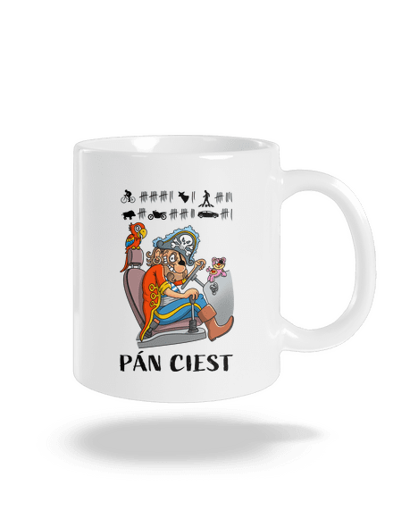 Pán ciest klasický hrnček White