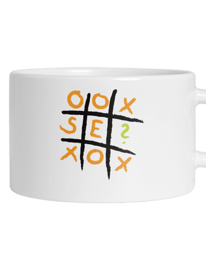 Piškvorky hrnček makronka White