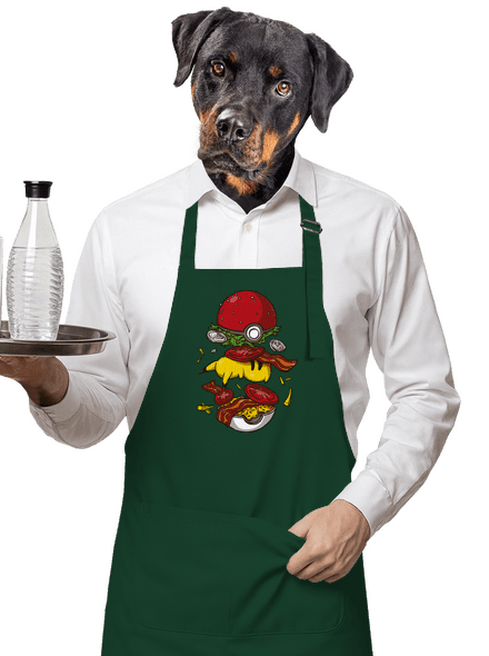 Pokémon burger zástera Bottle Green