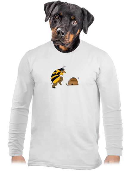 Pán včielka pánske dlhý rukáv White