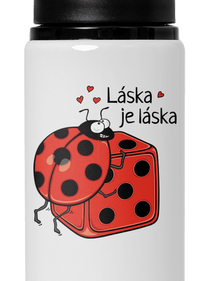 Láska je láska flaša na vodu White