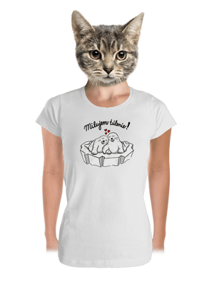 Milujem túlenie dámske tričko prémium White