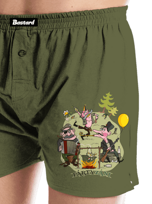 Pártyzáni pánske trenky Khaki