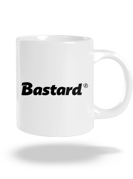 Bastard v logu veľký hrnček White