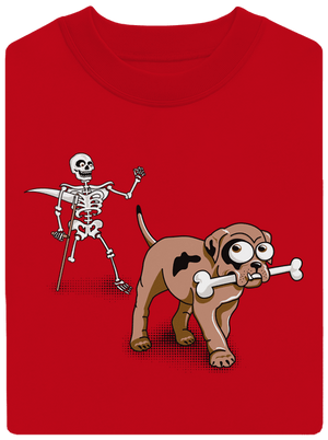 Kostlivec unisex mikina bez kapucne Red