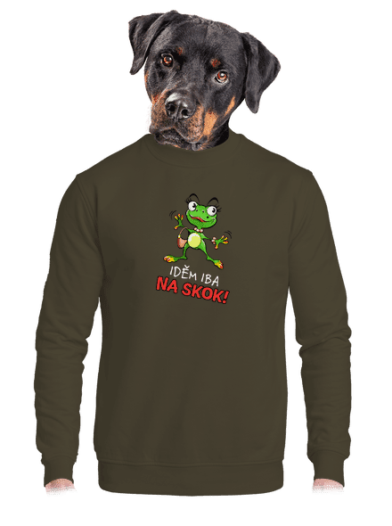 Idem na skok unisex mikina bez kapucne Urban Khaki
