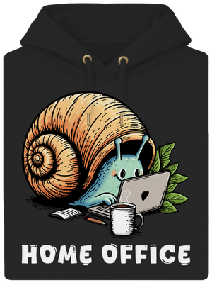 Slimákov home office unisex mikina premium Dark Black