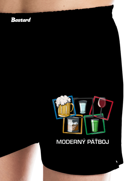 Moderný päťboj pánske trenky Black