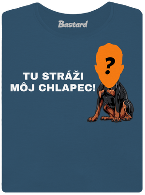 Tu strážim ja dámske tričko prémium Petrol Blue