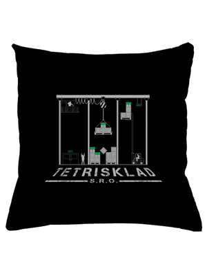 Tetrisklad vankúš Black