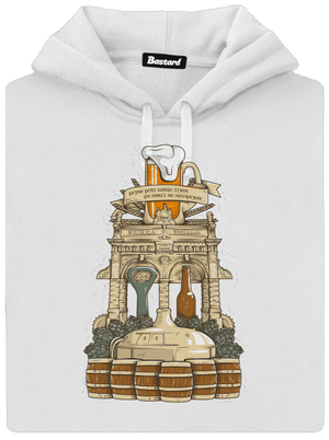 Pivný oltár dámska mikina klokanka White