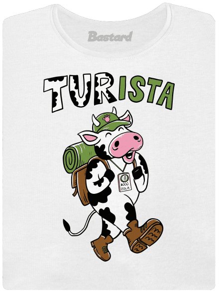 Tur na cestách dámske tričko s lemom White