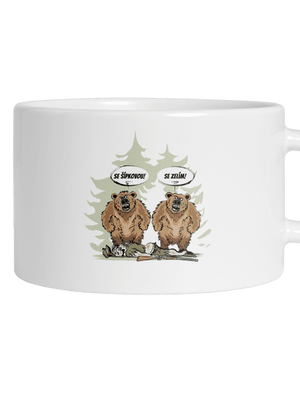 Medvede hrnček makronka White