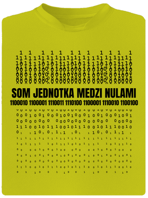 Jednotka medzi nulami pánske športové tričko Neon Yellow