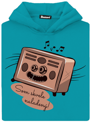 Skvele naladený detská mikina klokanka Hawaiian Blue