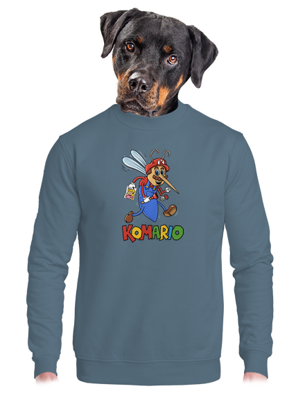 Komario unisex mikina bez kapucne Nordic Blue