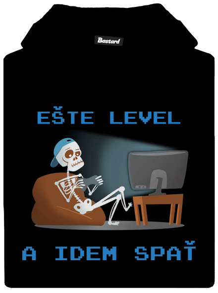 Ešte level detská mikina klokanka Black