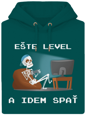 Ešte level unisex mikina premium Emerald Green