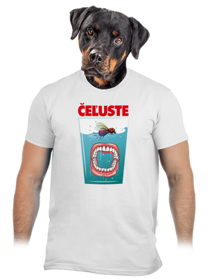 Čeľuste v pohári pánske tričko White