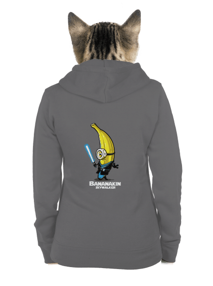 Bananakin Skywalker dámska mikina na zips Steel Gray