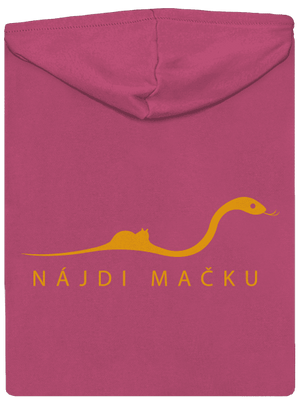 Nájdi mačku dámska mikina na zips Magenta