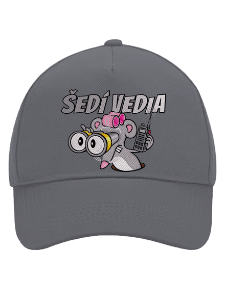 Šedí vedia - myš šiltovka baseballka Graphite grey