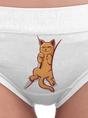 Spiace mačiatko dámske nohavičky White