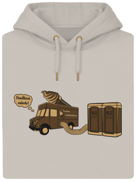 Točená čokoládová unisex mikina premium Pastel Macchiato
