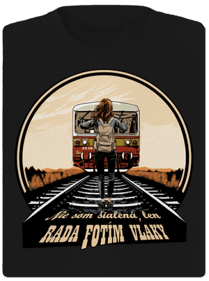 Fotím vlaky dámske športové tričko Black