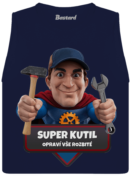 Super otec dámske tielko voľné Navy