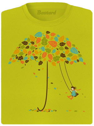 Radosť z jesene dámske športové tričko Neon Yellow