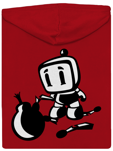 Bomberman pánska mikina na zips Red