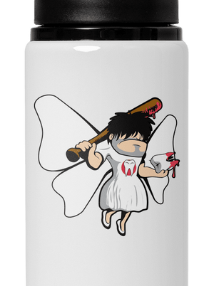 Zúbková víla flaša na vodu White