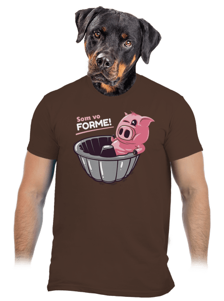 Vo forme pánske tričko Brown