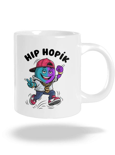 Hip Hopík veľký hrnček White