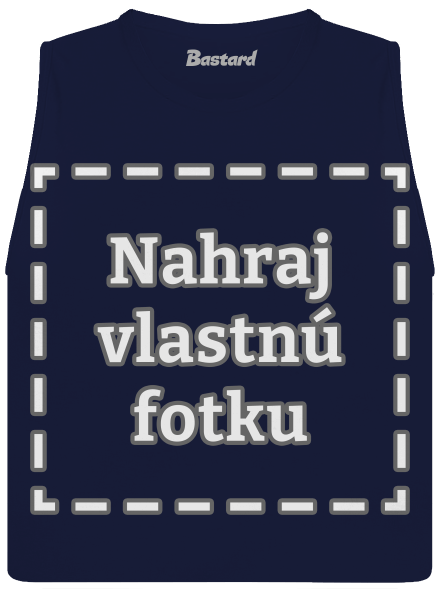 Vlastná potlač dámske tielko voľné Navy