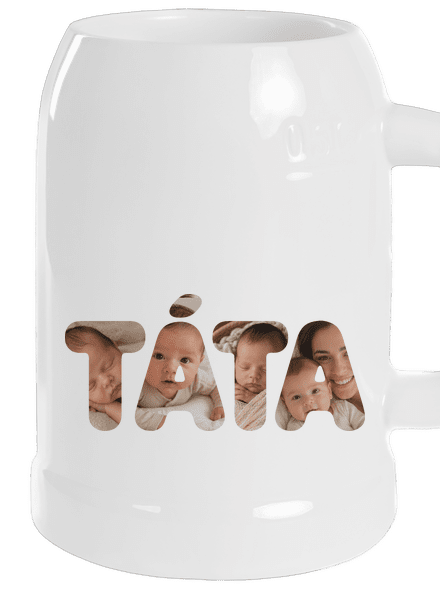 Nápis ocko z vlastných fotiek polliter White