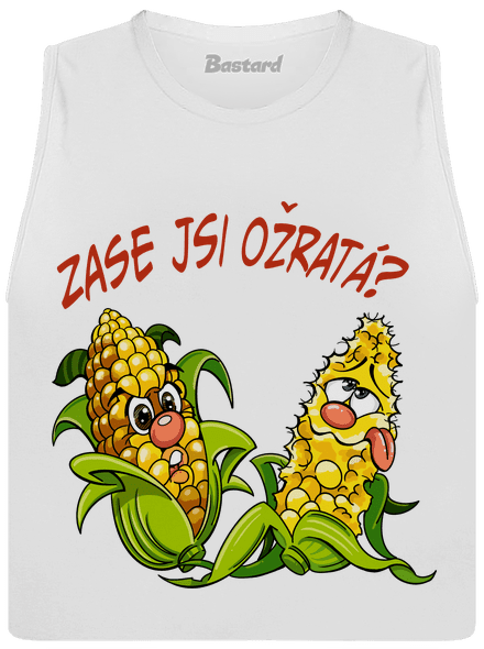 Zase jsi ožratá? dámske tielko voľné White