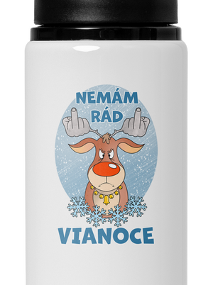 Nemám rád Vianoce flaša na vodu White