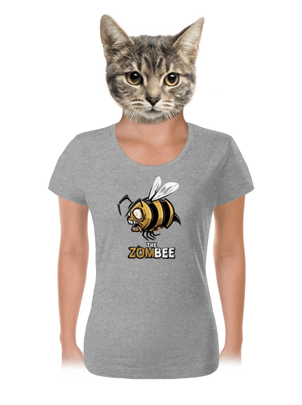 ZomBee - žltá dámske tričko Dark Gray Melange