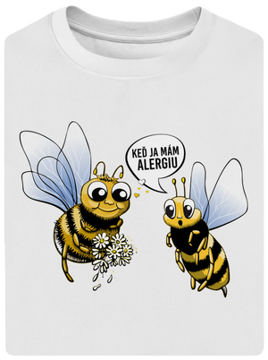 Alergická včielka unisex tričko oversized White