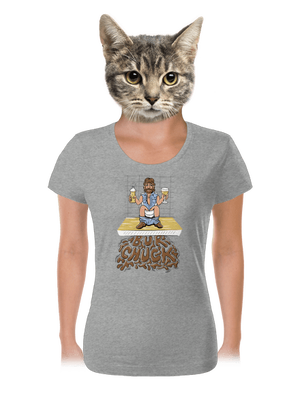 BurChuck dámske tričko Dark Gray Melange