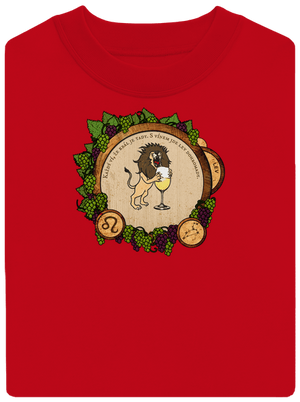 Vínny horoskop: Lev unisex mikina bez kapucne Red