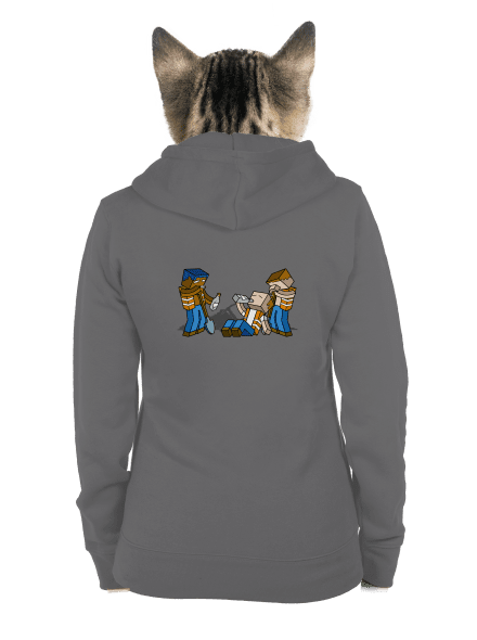 Real Minecraft dámska mikina na zips Steel Gray