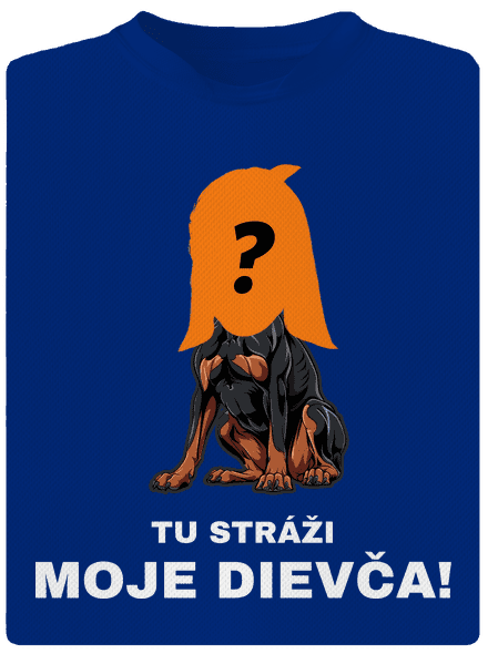 Tu strážim ja pánske športové tričko Royal Blue Mal