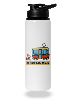 Za mnou baby behajú flaša na vodu White