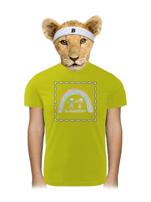 Detské kresby - Nahraj vlastnú detské športové tričko Neon Yellow