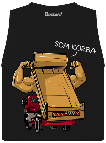 Korba dámske tielko voľné Black