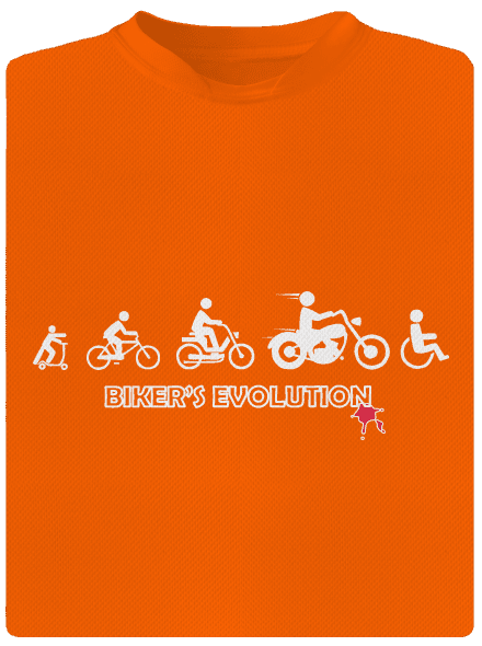 Biker’s Evolution pánske športové tričko Neon Orange